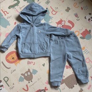 Ralph Lauren Kids Blue Hoodie and Jogger Set